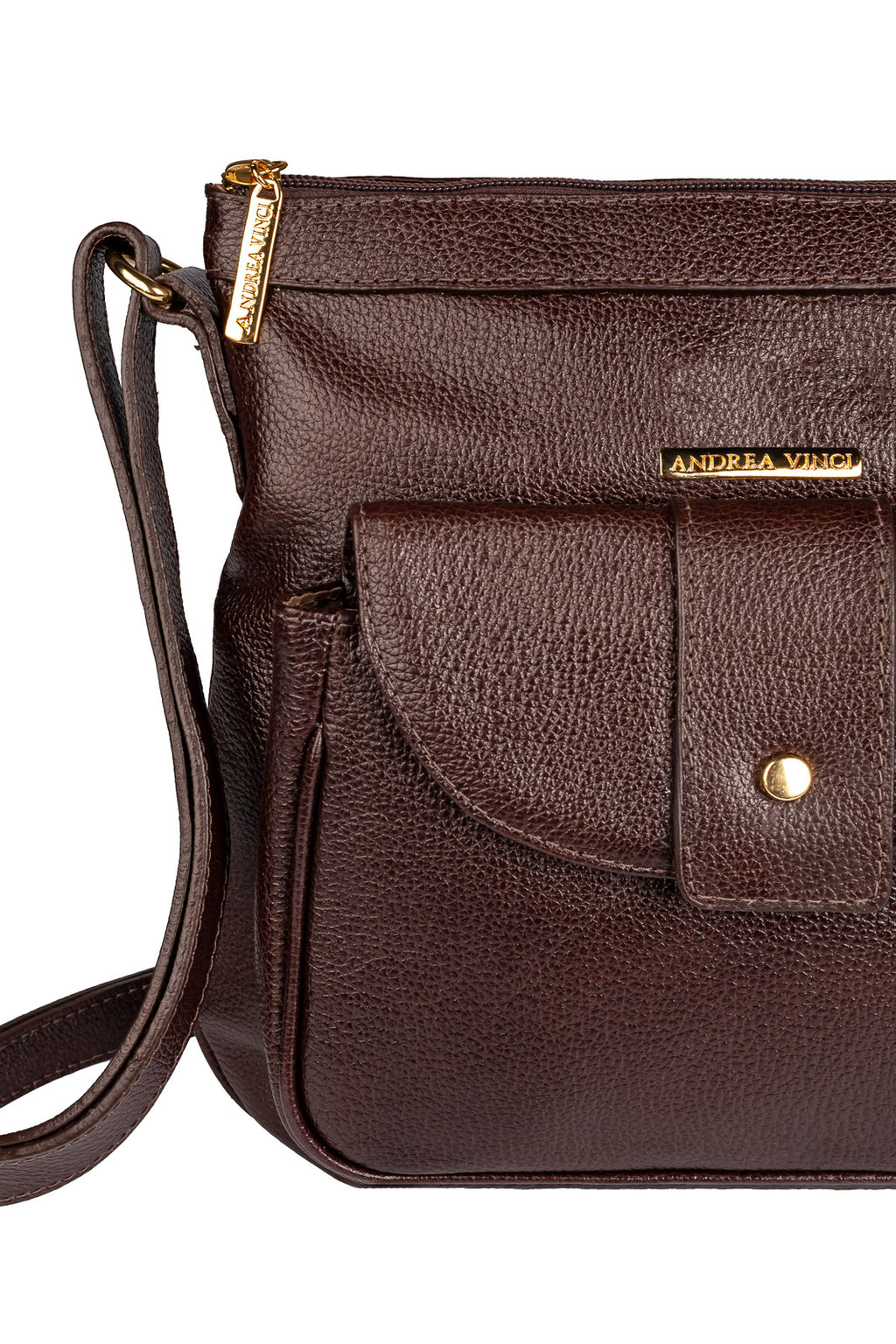 Bolsa tiracolo de couro liso Elis