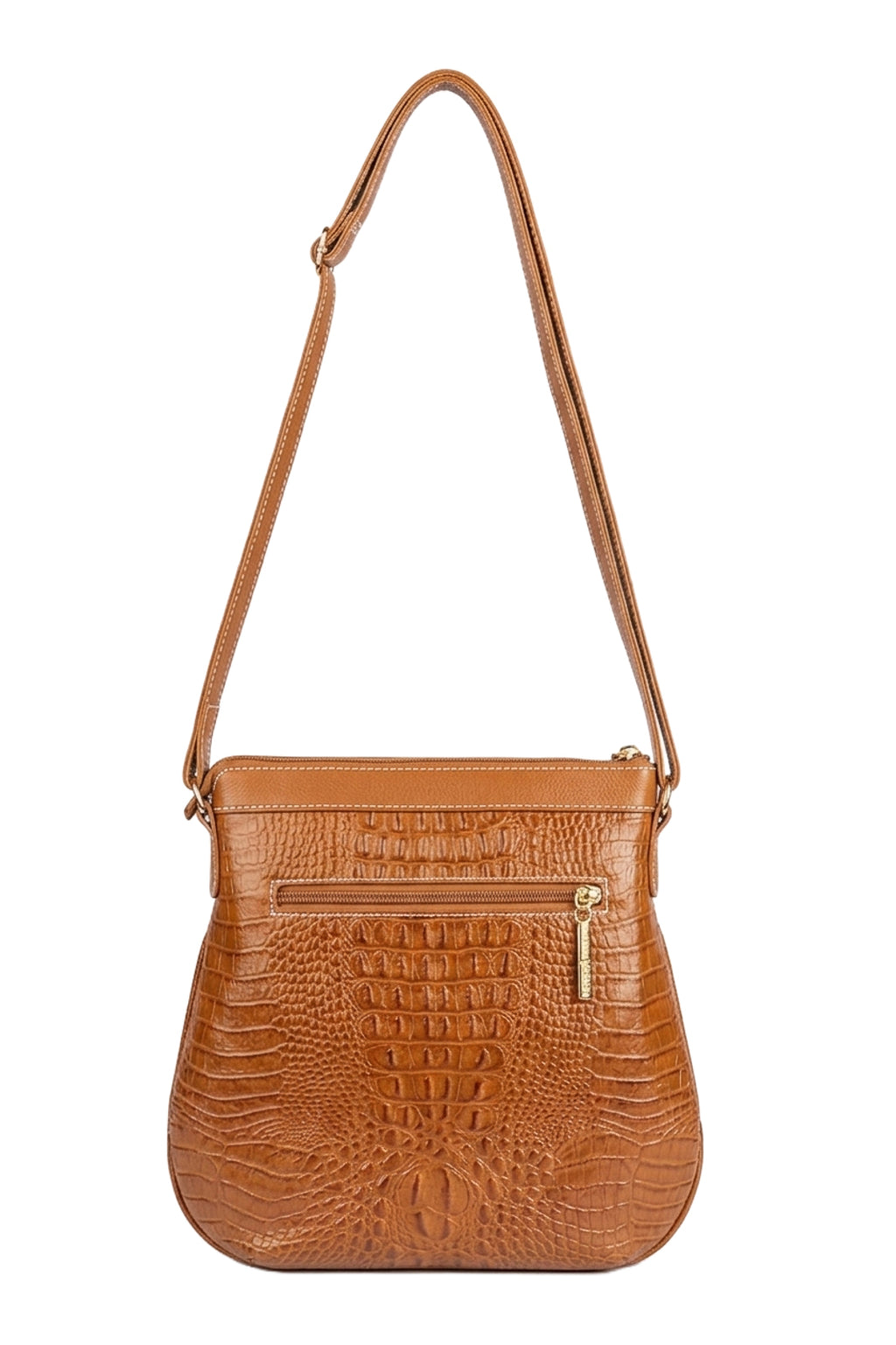 Bolsa tiracolo de couro croco Elis