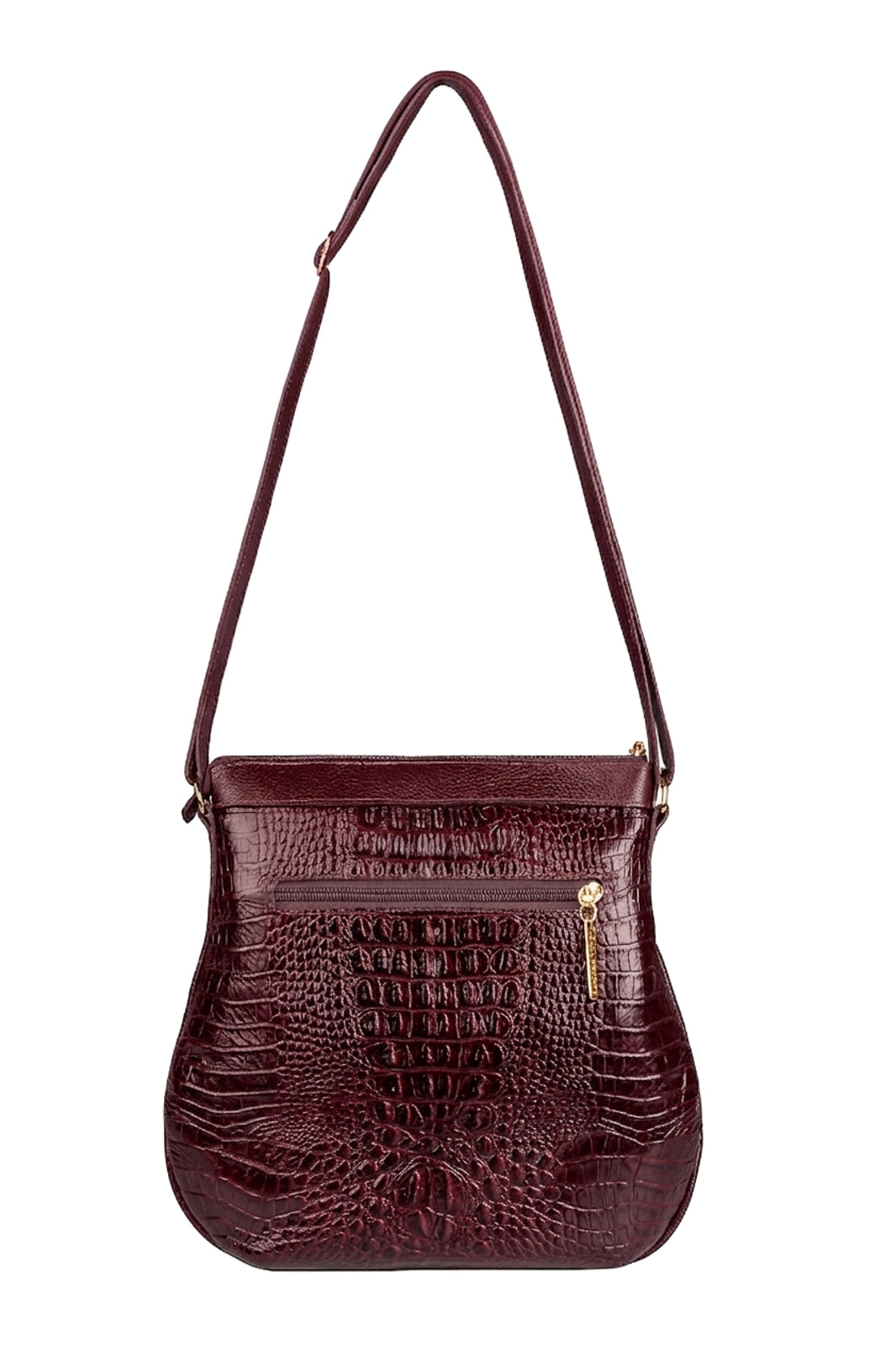 Bolsa tiracolo de couro croco Elis