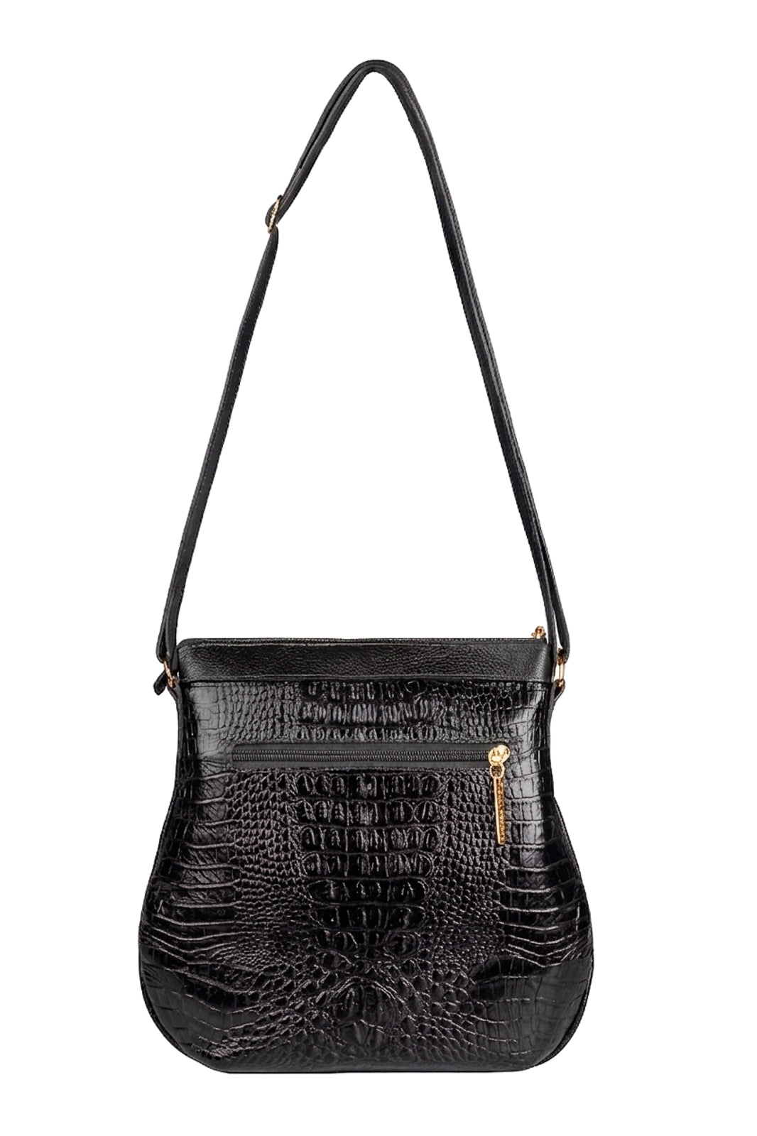 Bolsa tiracolo de couro croco Elis
