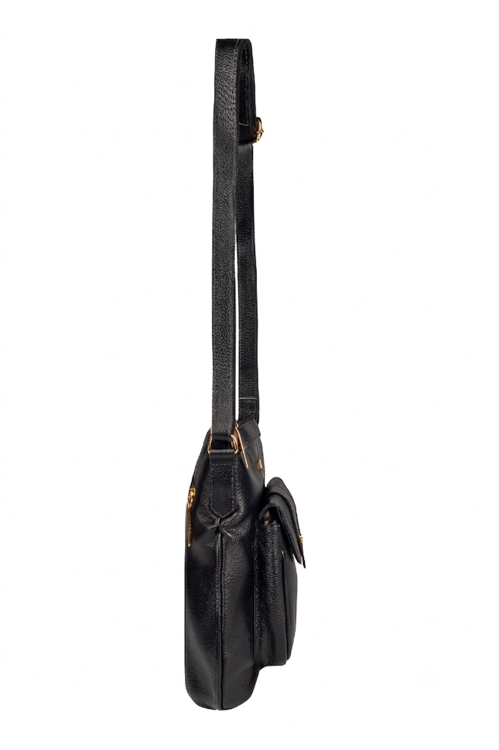 Bolsa tiracolo de couro liso Elis