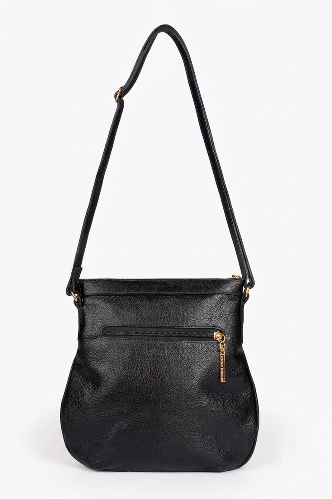 Bolsa tiracolo de couro liso Elis