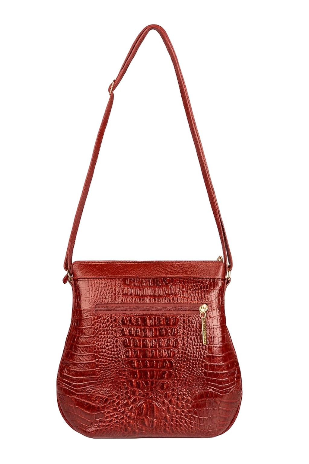 Bolsa tiracolo de couro croco Elis