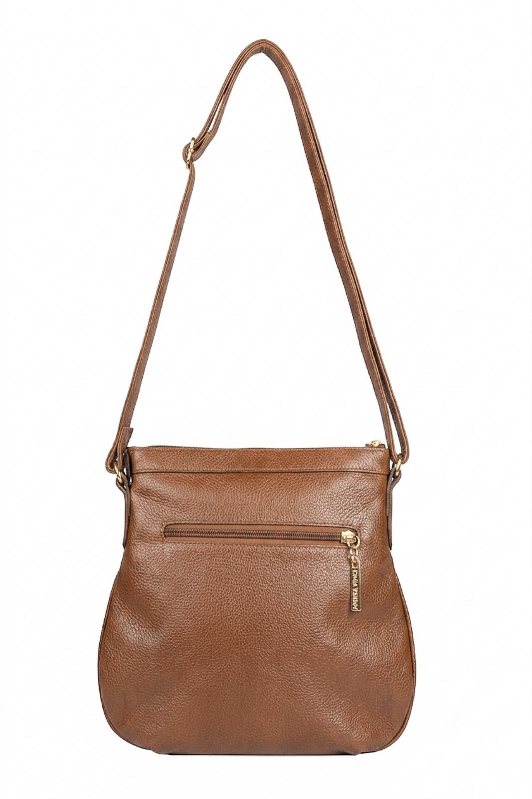 Bolsa tiracolo de couro liso Elis