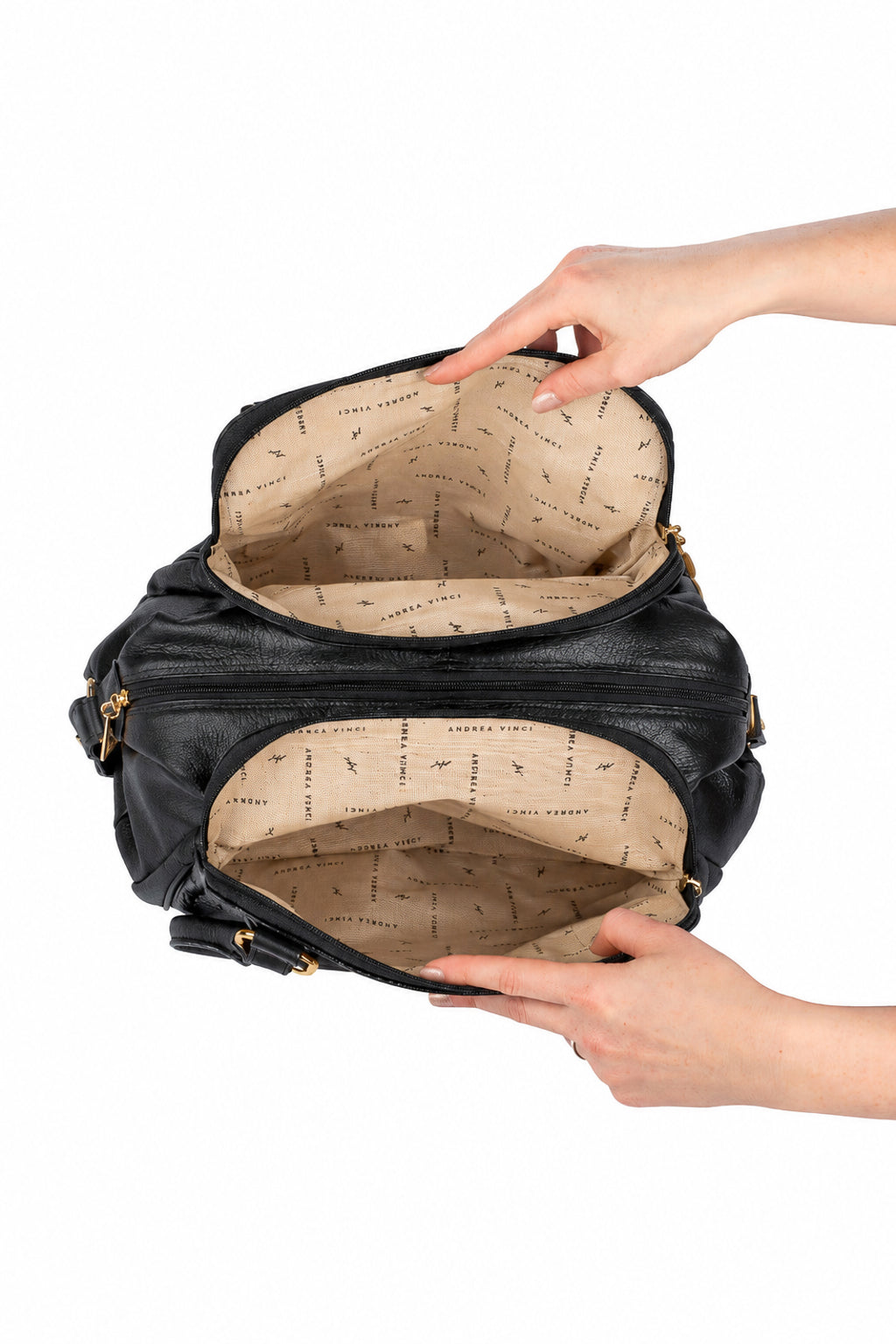 Bolsa de ombro em couro croco Simone na cor preto — Enluaze, foto 4