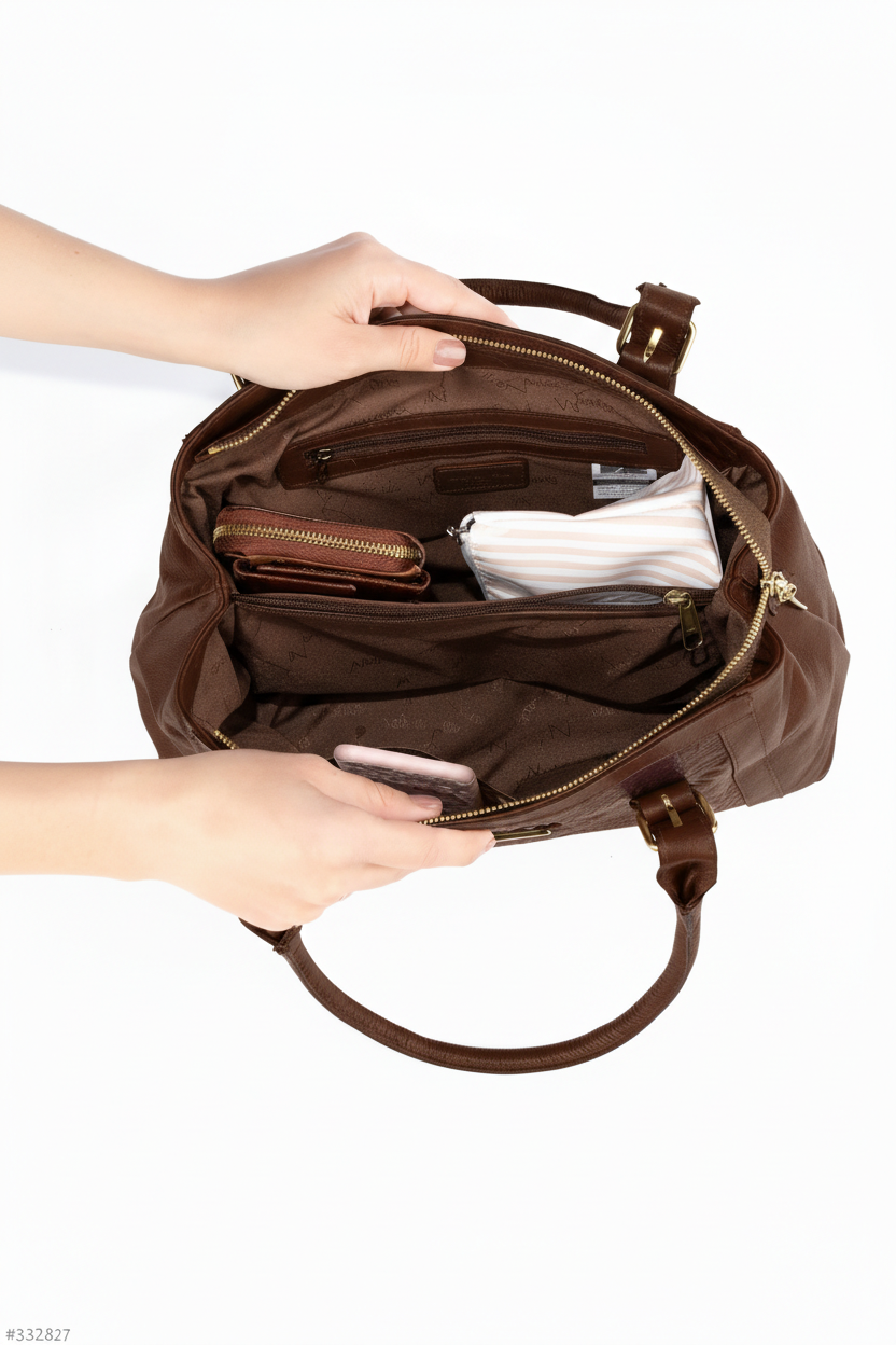 Bolsa de ombro em couro croco Sônia