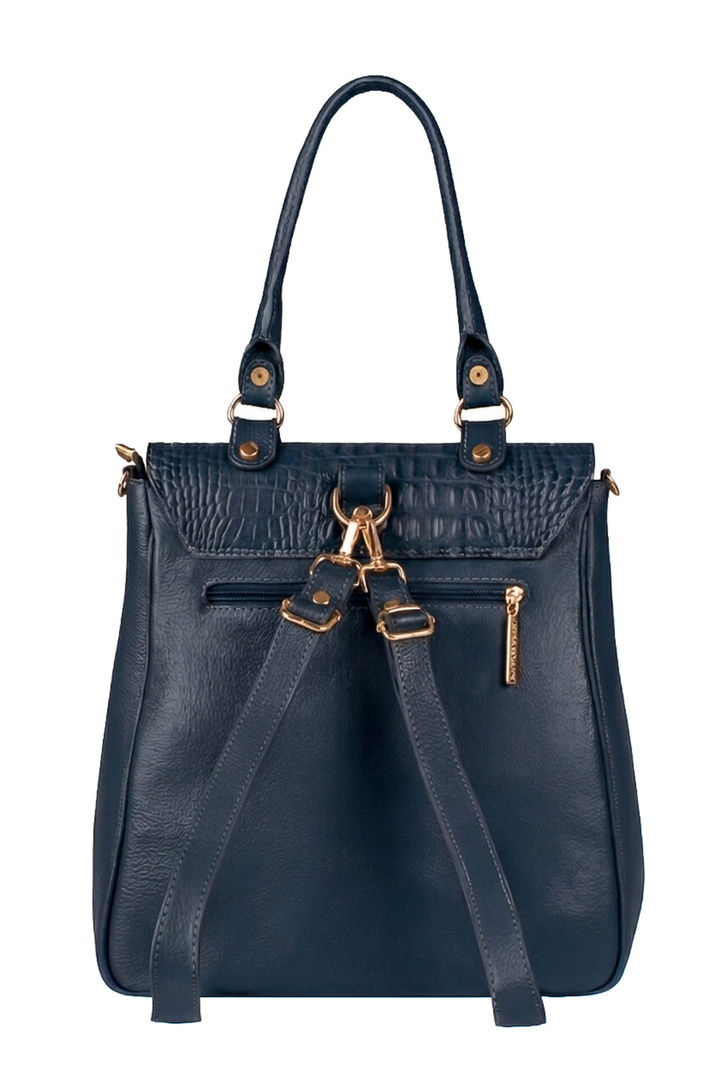 Mochila 2 em 1 de couro croco Joanna