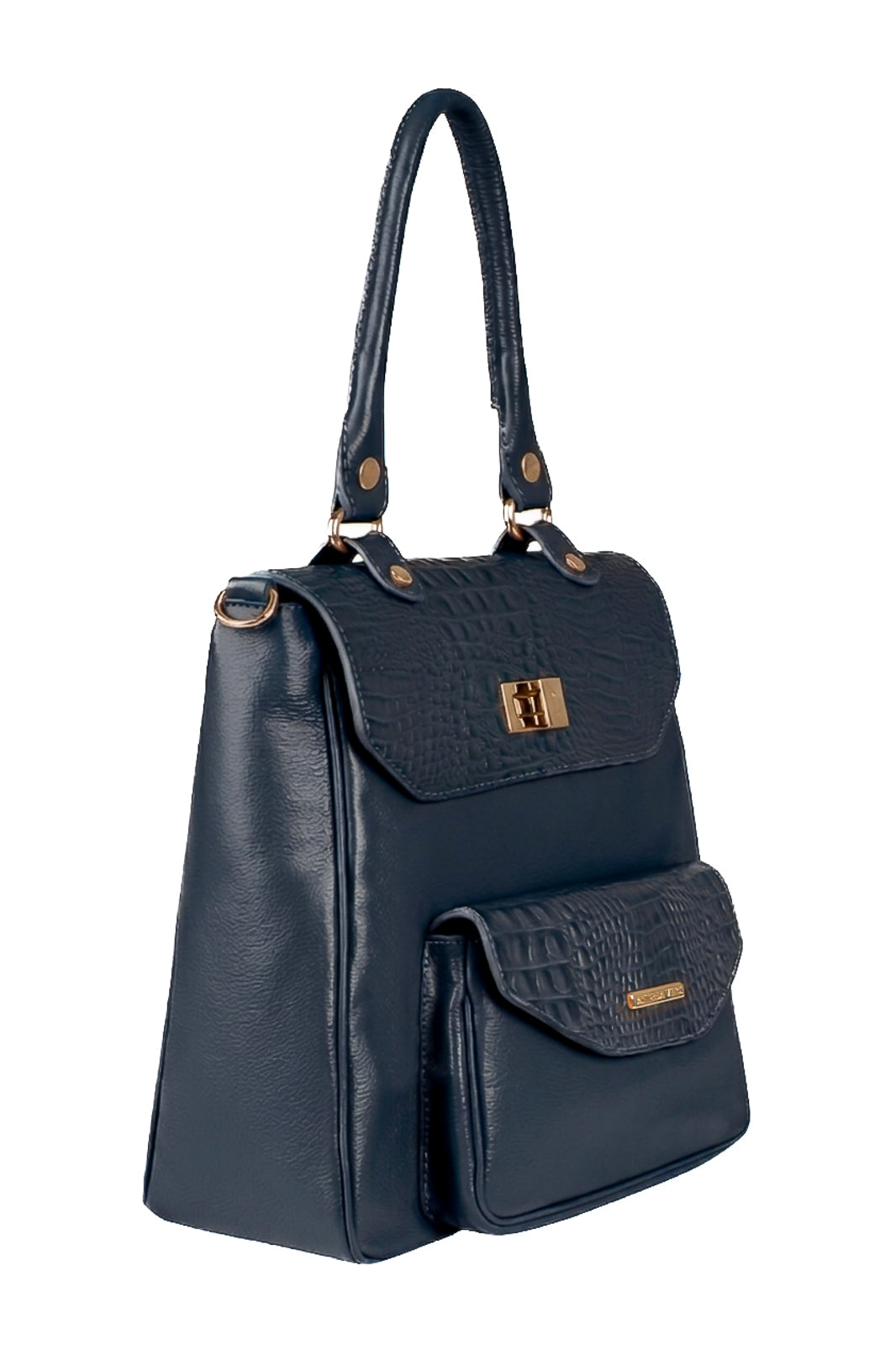 Mochila 2 em 1 de couro croco Joanna