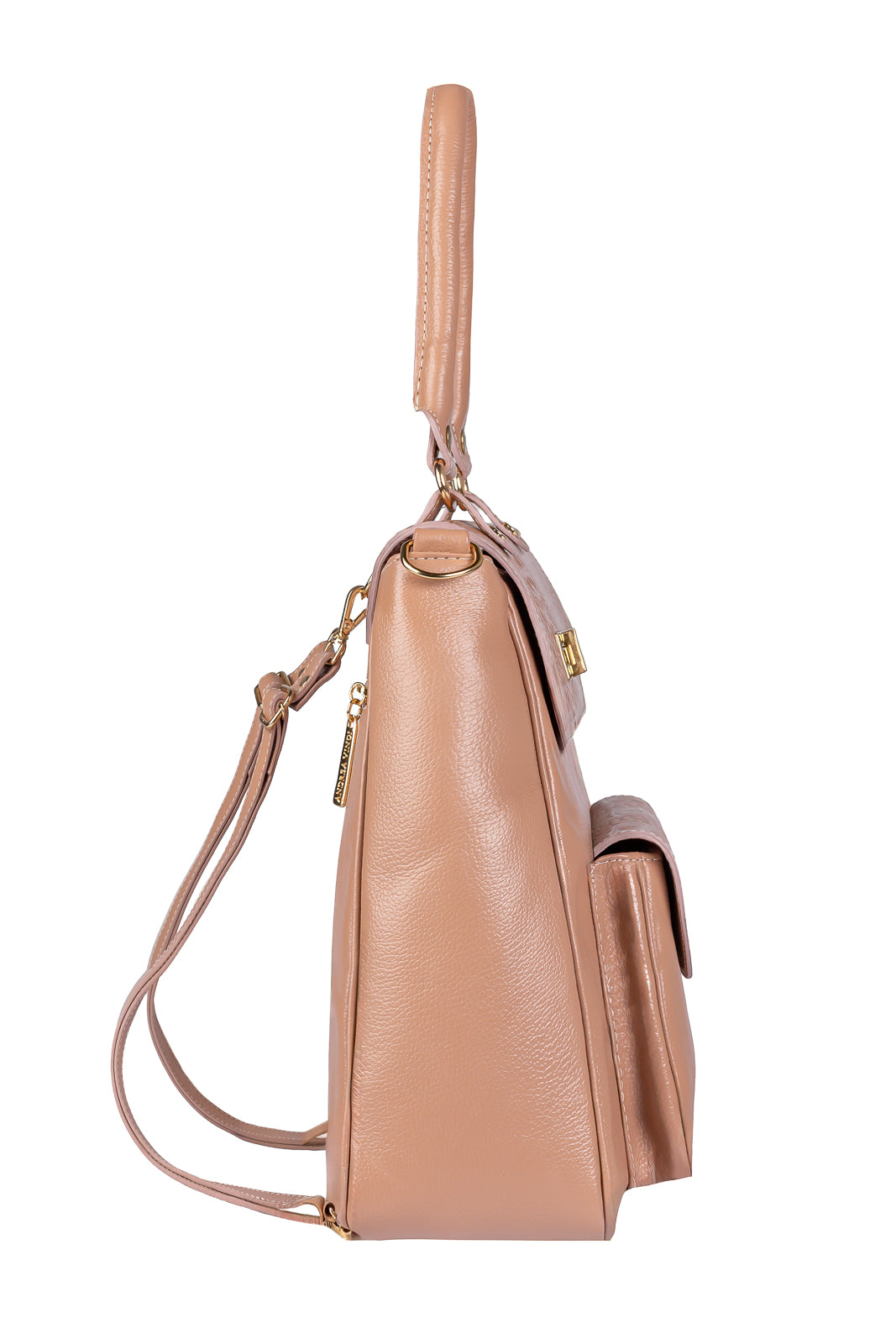 Mochila 2 em 1 de couro croco Joanna