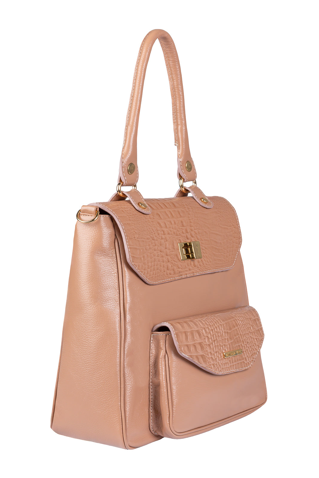Mochila 2 em 1 de couro croco Joanna