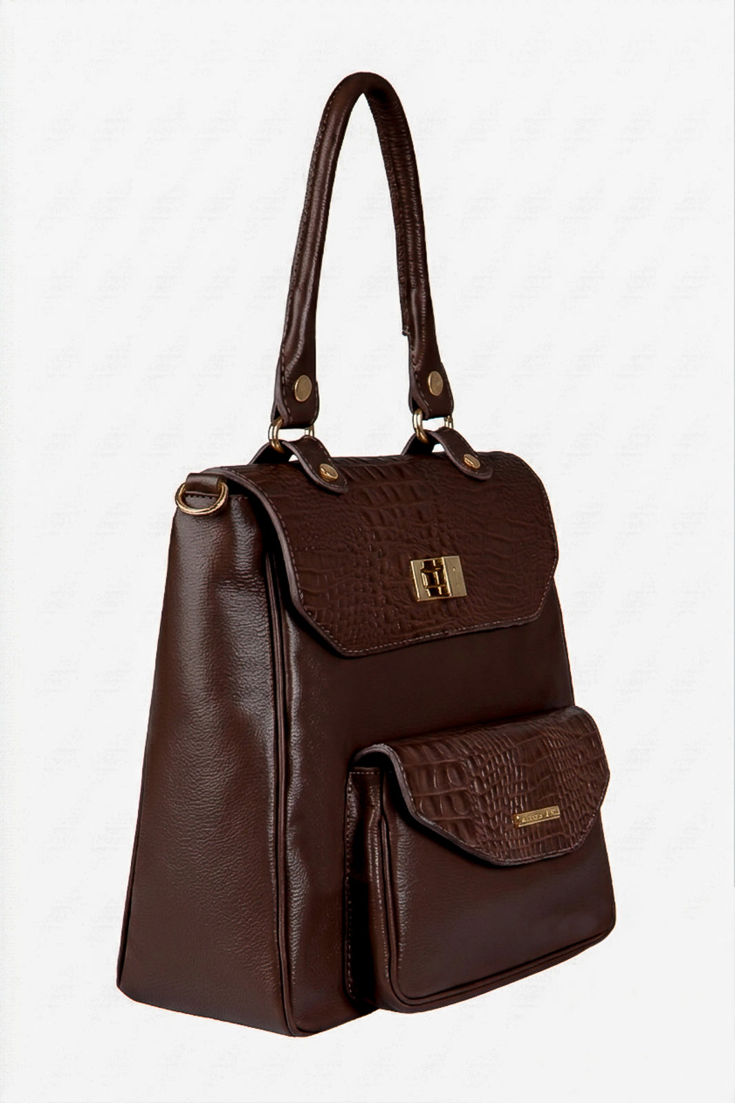 Mochila 2 em 1 de couro croco Joanna