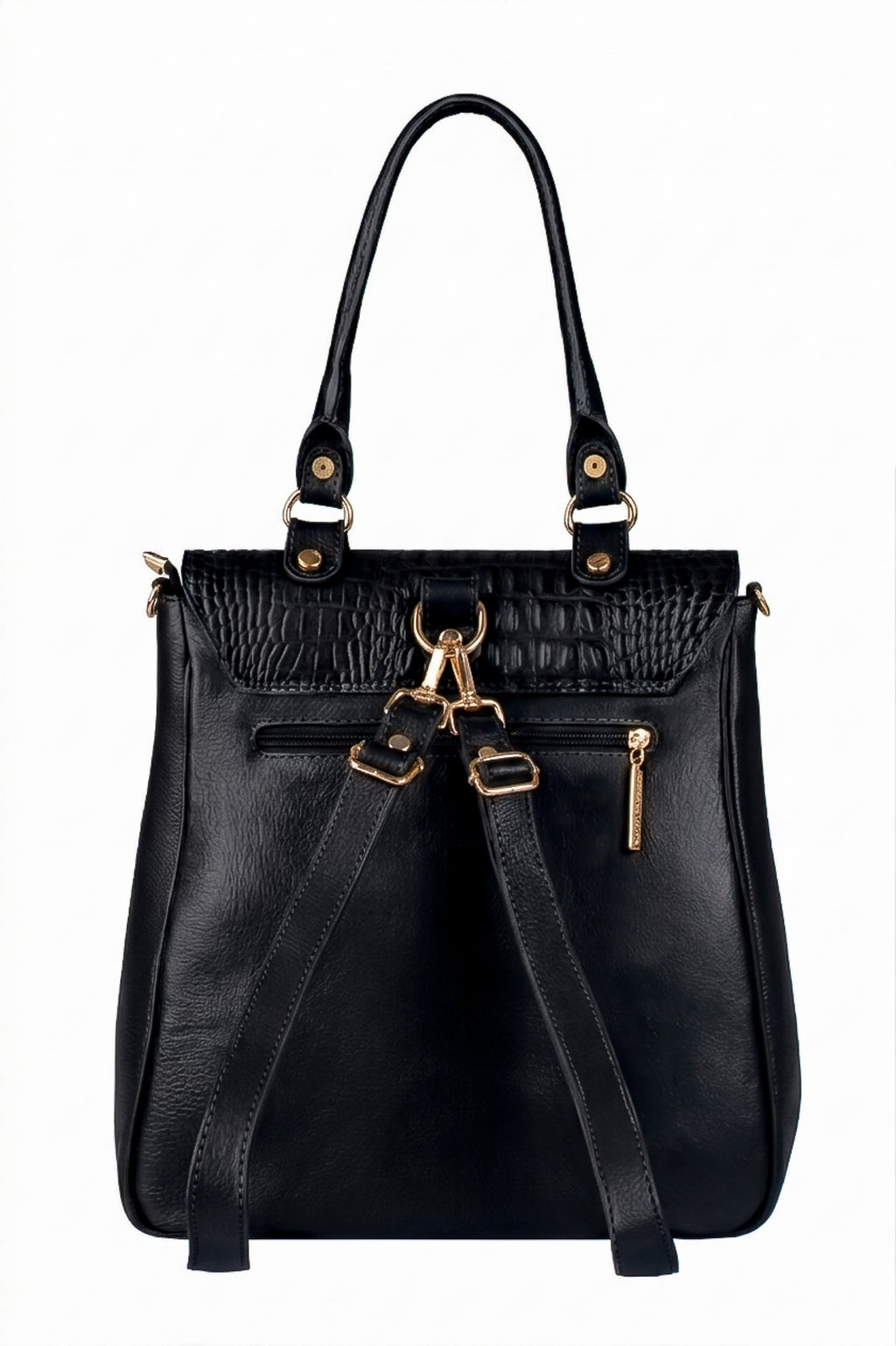 Mochila 2 em 1 de couro croco Joanna