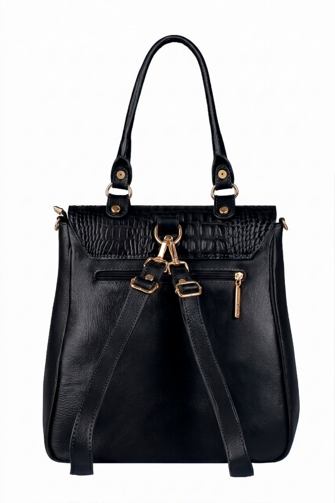 Mochila 2 em 1 de couro croco Joanna