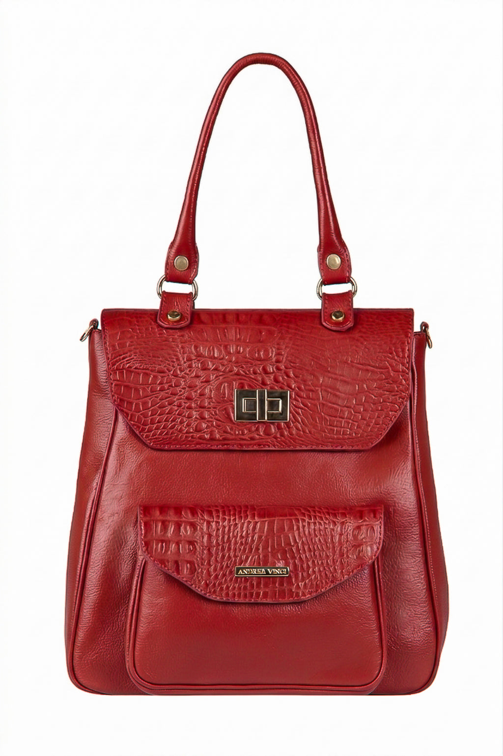 Mochila 2 em 1 de couro croco Joanna