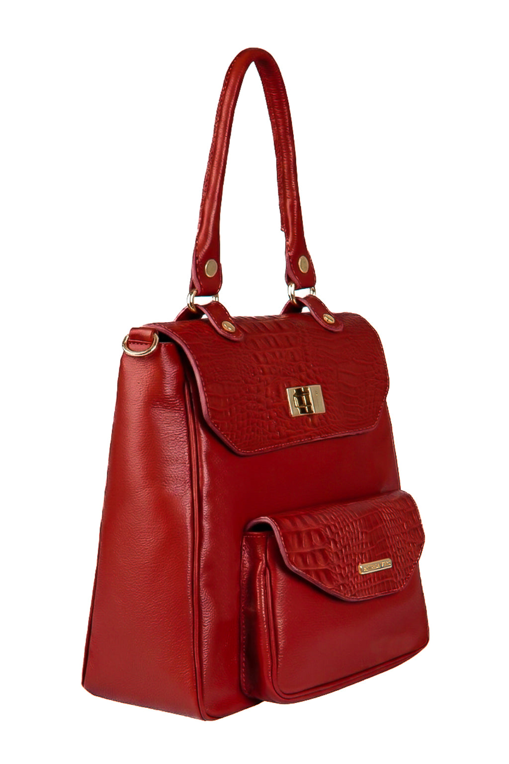 Mochila 2 em 1 de couro croco Joanna