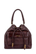 Bolsa saco em couro liso Natasha