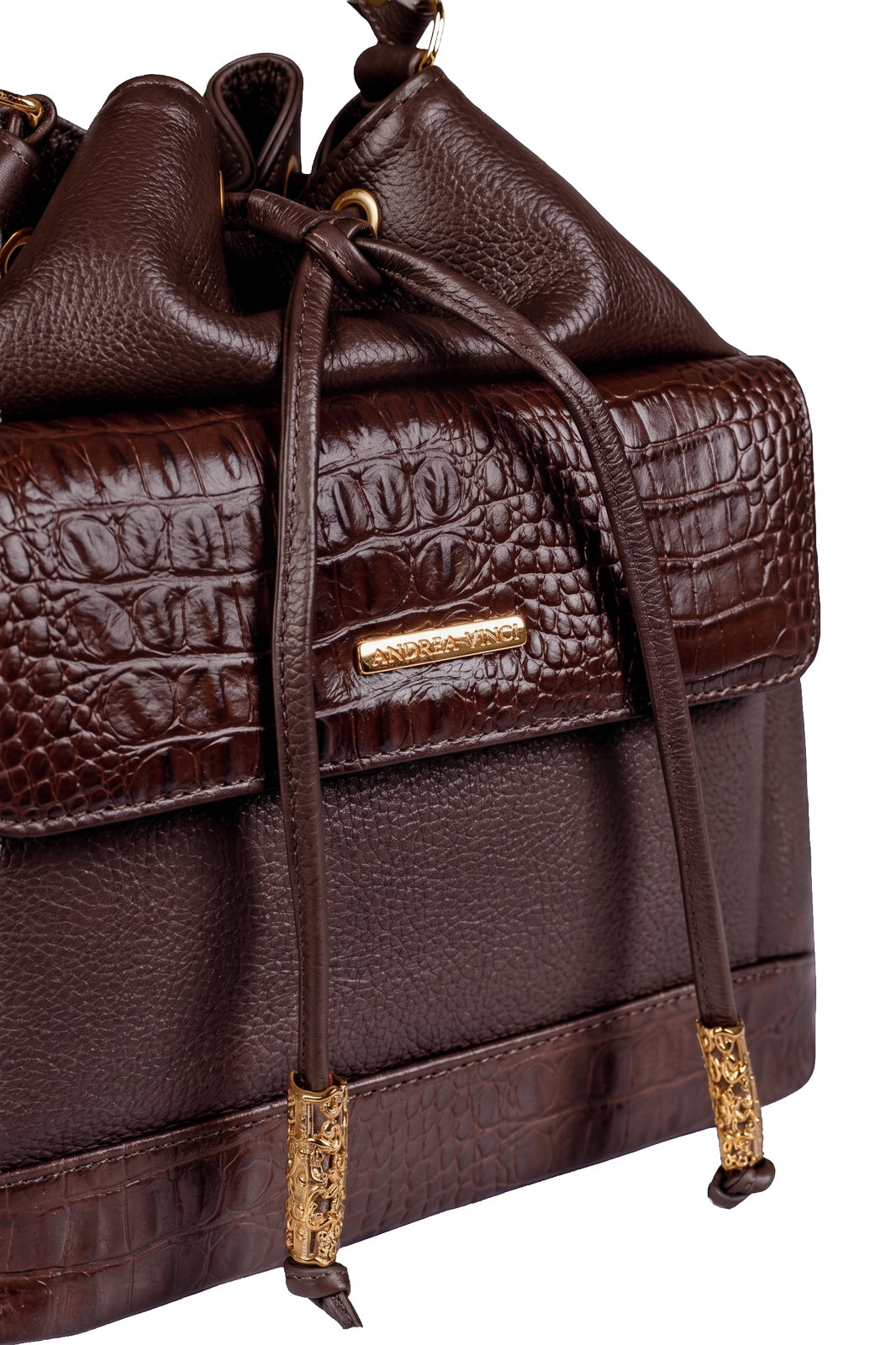 Bolsa saco em couro liso Natasha