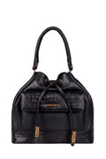 Bolsa saco em couro liso Natasha