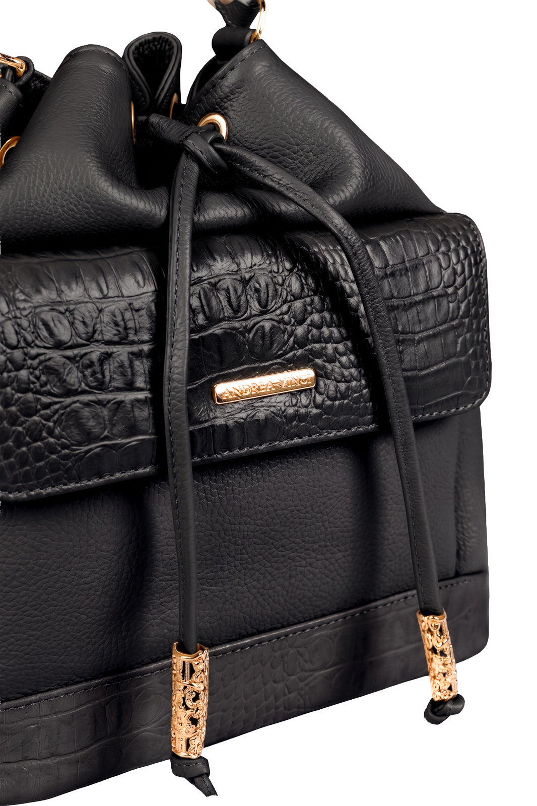 Bolsa saco em couro liso Natasha