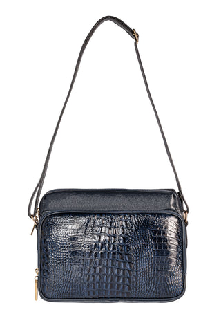 Bolsa de couro croco tiracolo Anita