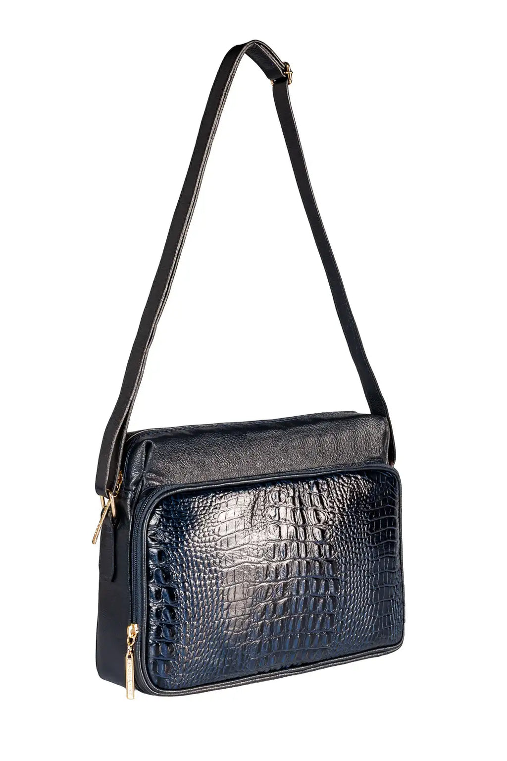 Bolsa de couro croco tiracolo Anita - Enluaze