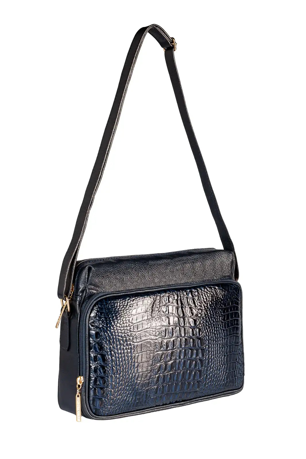 Bolsa de couro croco tiracolo Anita - Enluaze