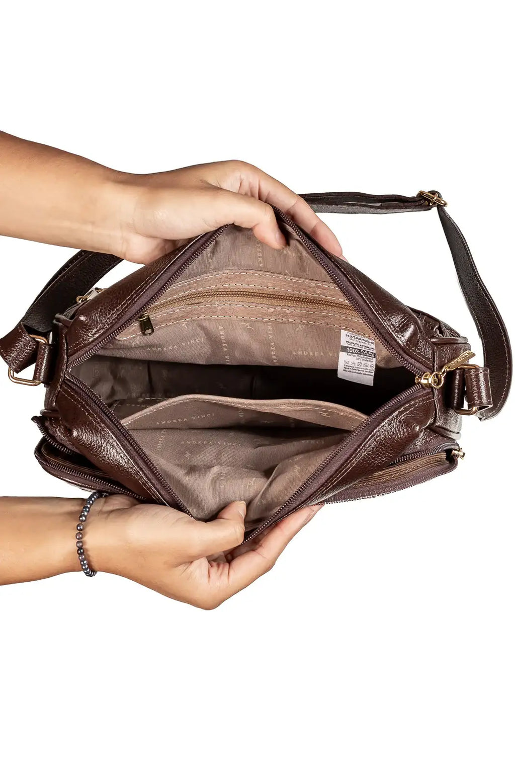 Bolsa de couro croco tiracolo Anita - Enluaze