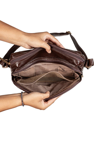 Bolsa de couro croco tiracolo Anita