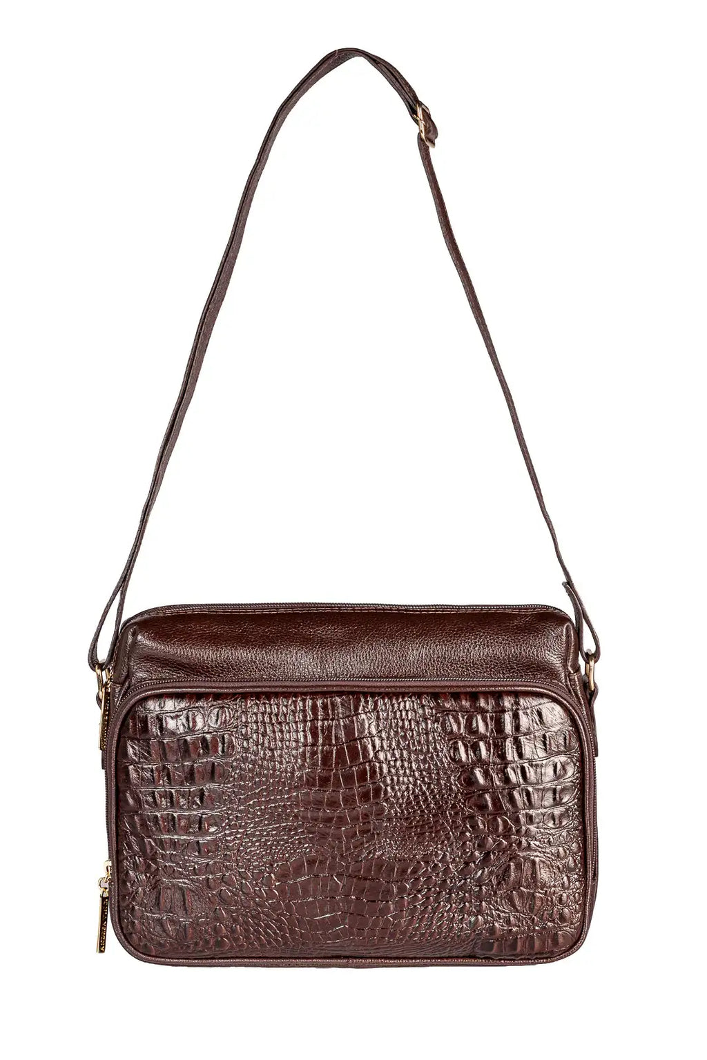 Bolsa de couro croco tiracolo Anita - Enluaze
