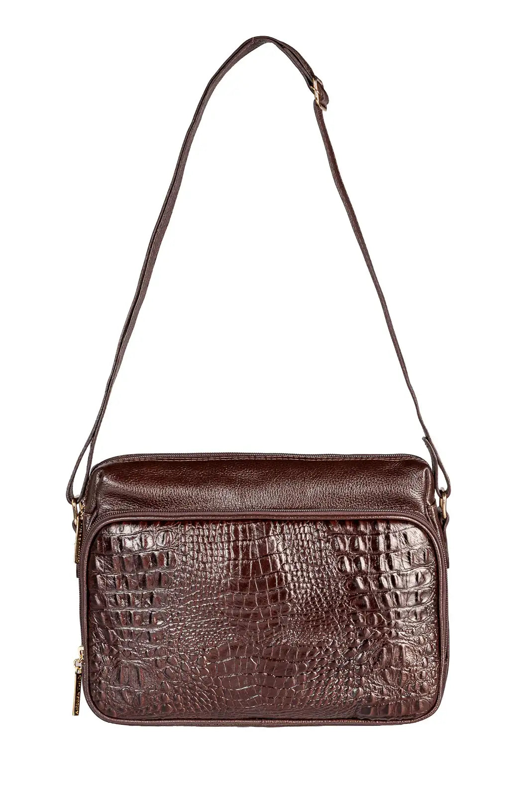 Bolsa de couro croco tiracolo Anita - Enluaze