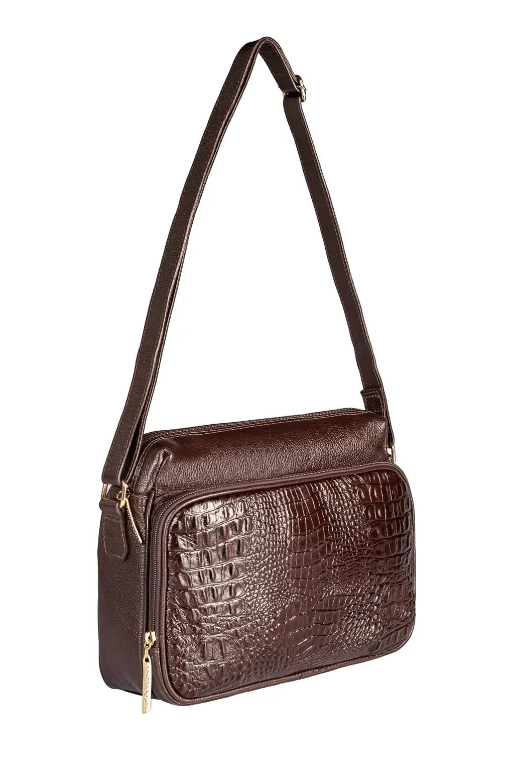 Bolsa de couro croco tiracolo Anita - Enluaze