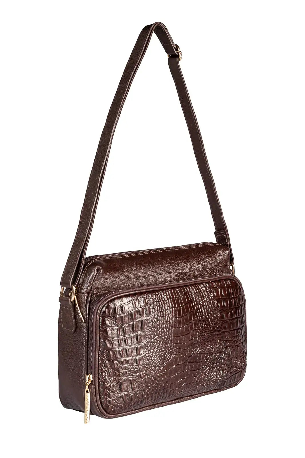 Bolsa de couro croco tiracolo Anita - Enluaze