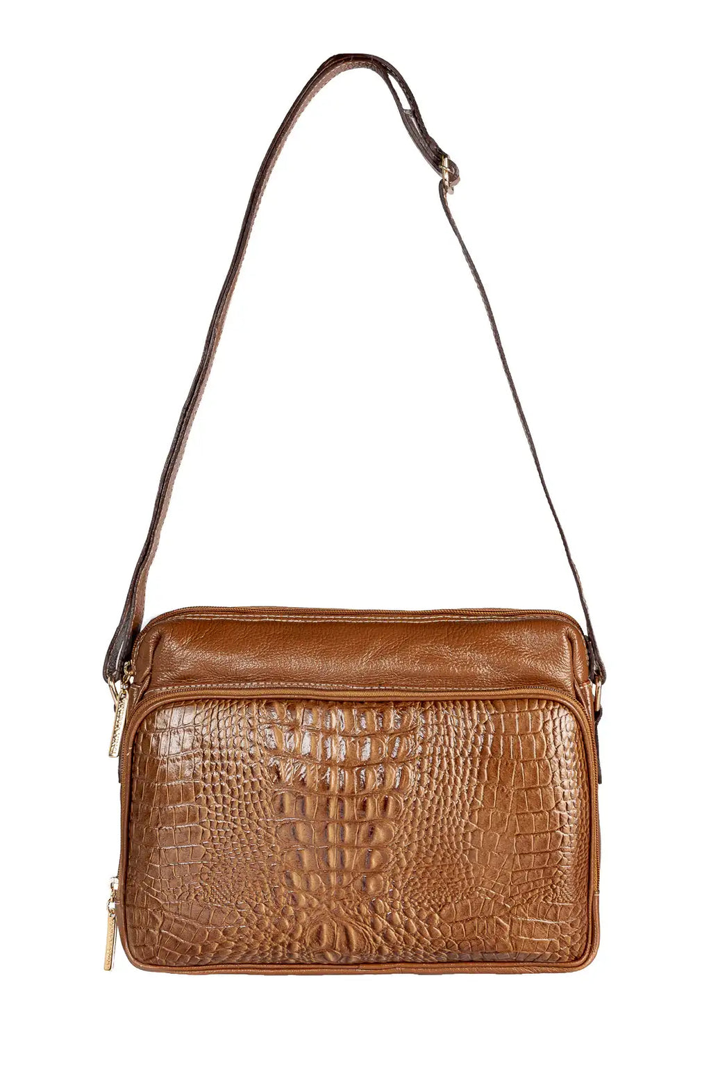 Bolsa de couro croco tiracolo Anita - Enluaze