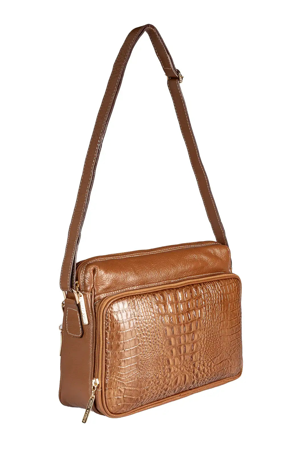 Bolsa de couro croco tiracolo Anita - Enluaze