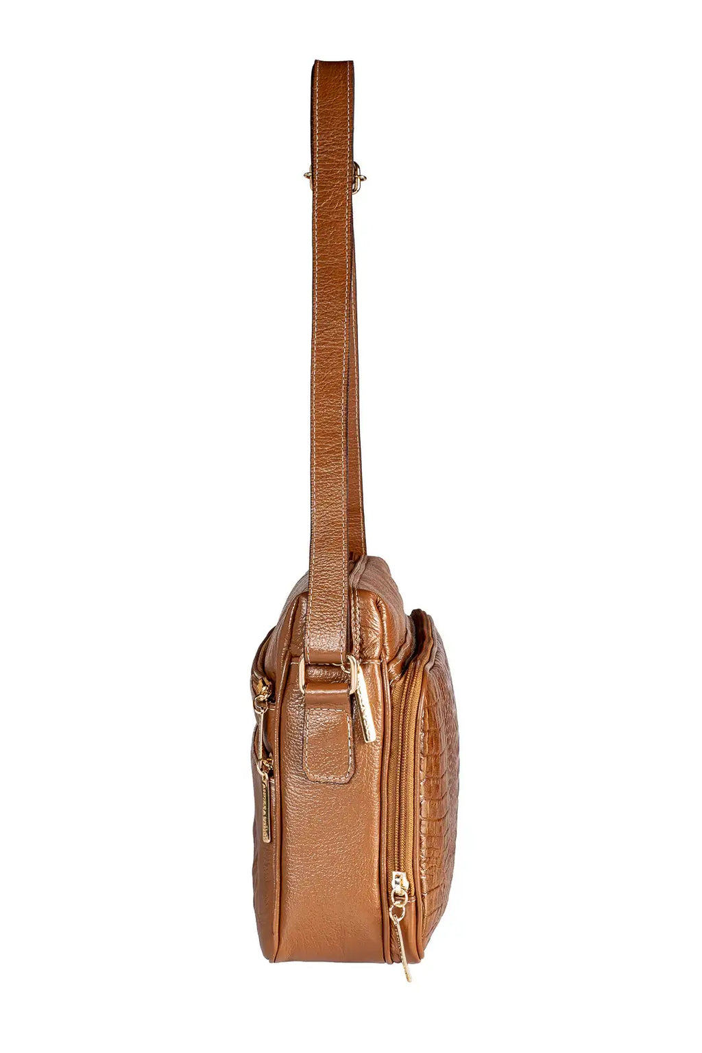 Bolsa de couro croco tiracolo Anita - Enluaze