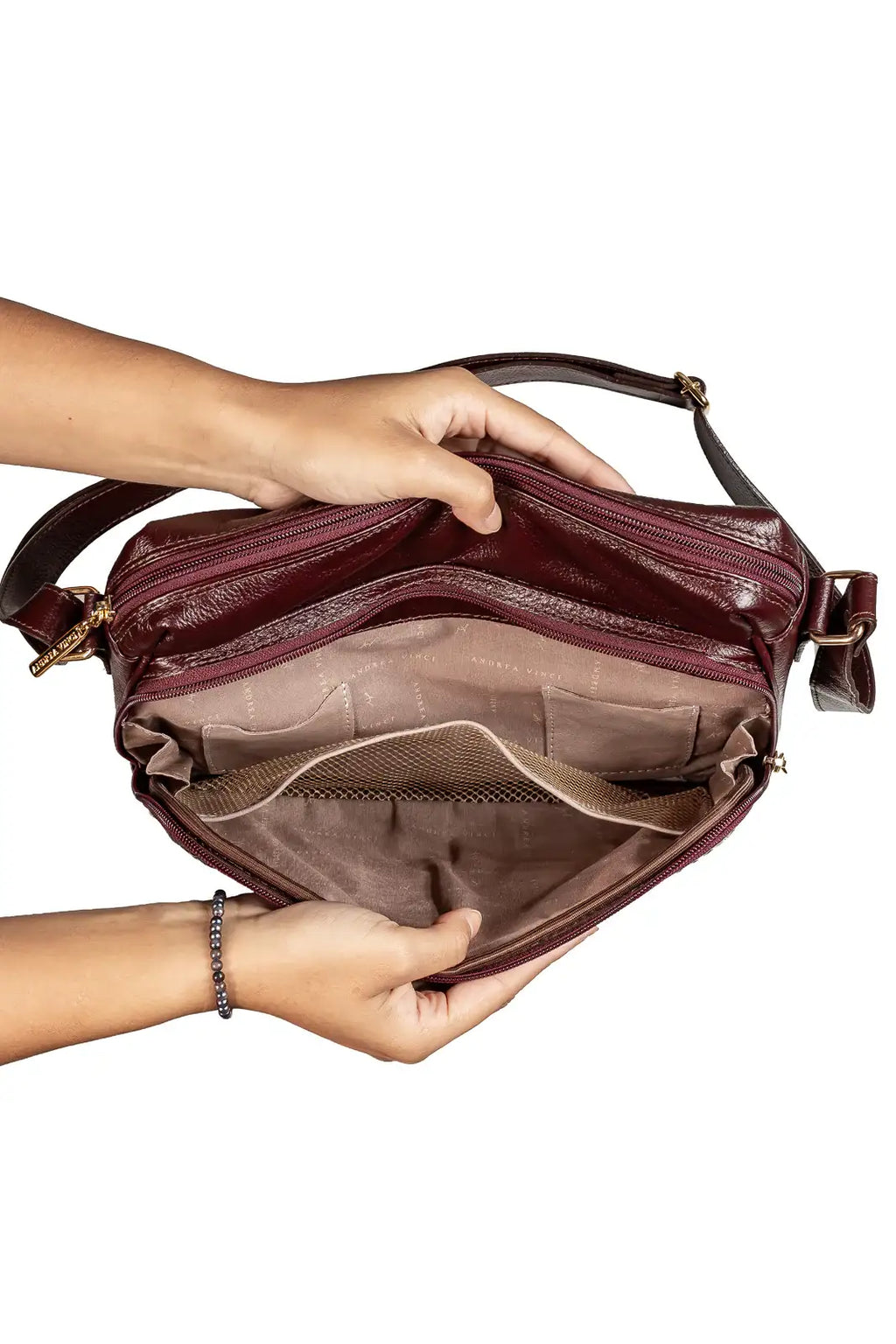 Bolsa de couro croco tiracolo Anita - Enluaze