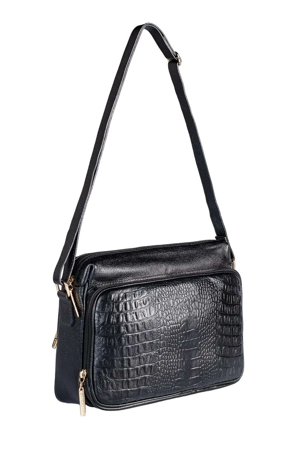 Bolsa de couro croco tiracolo Anita - Enluaze