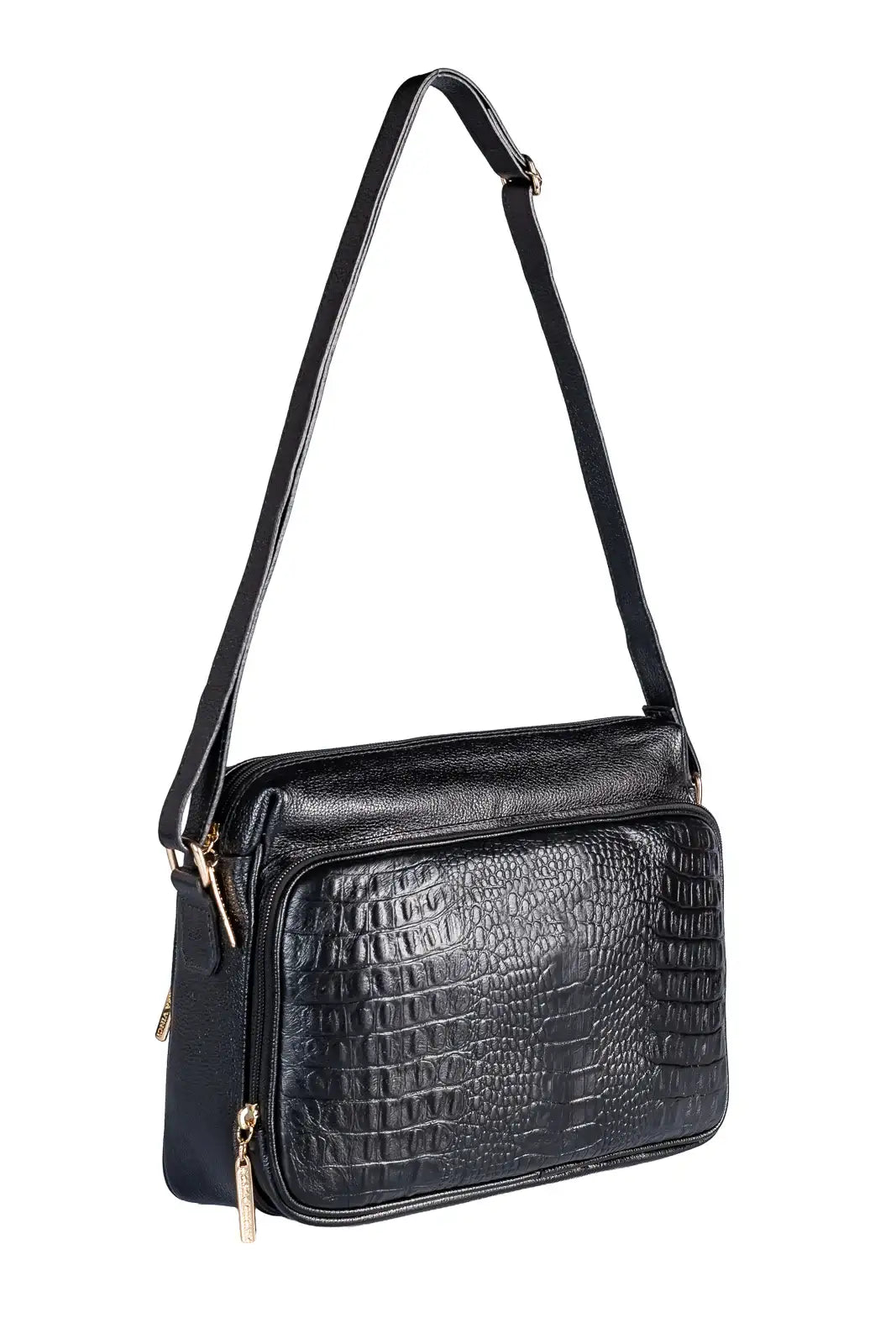 Bolsa de couro croco tiracolo Anita - Enluaze