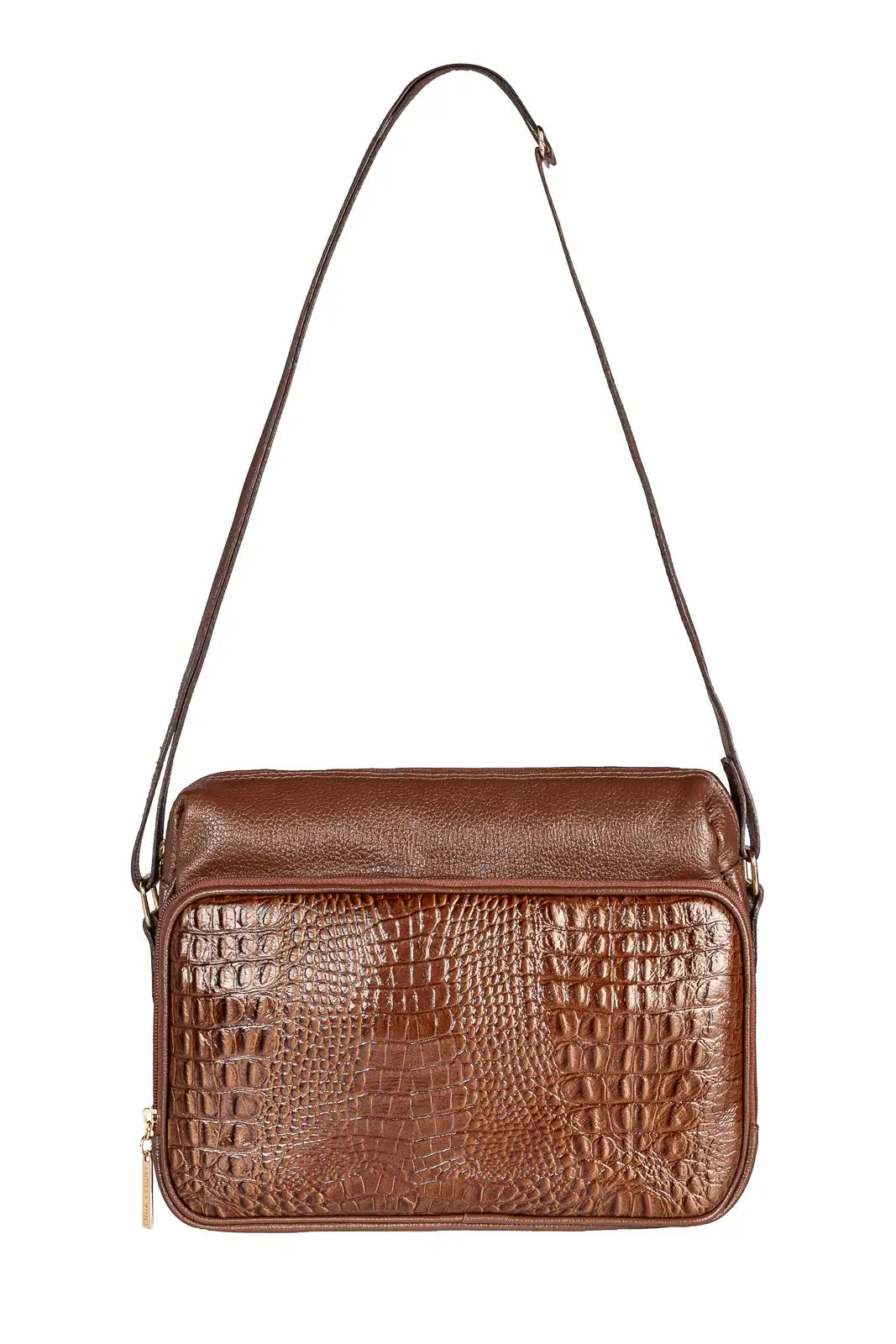 Bolsa de couro croco tiracolo Anita - Enluaze