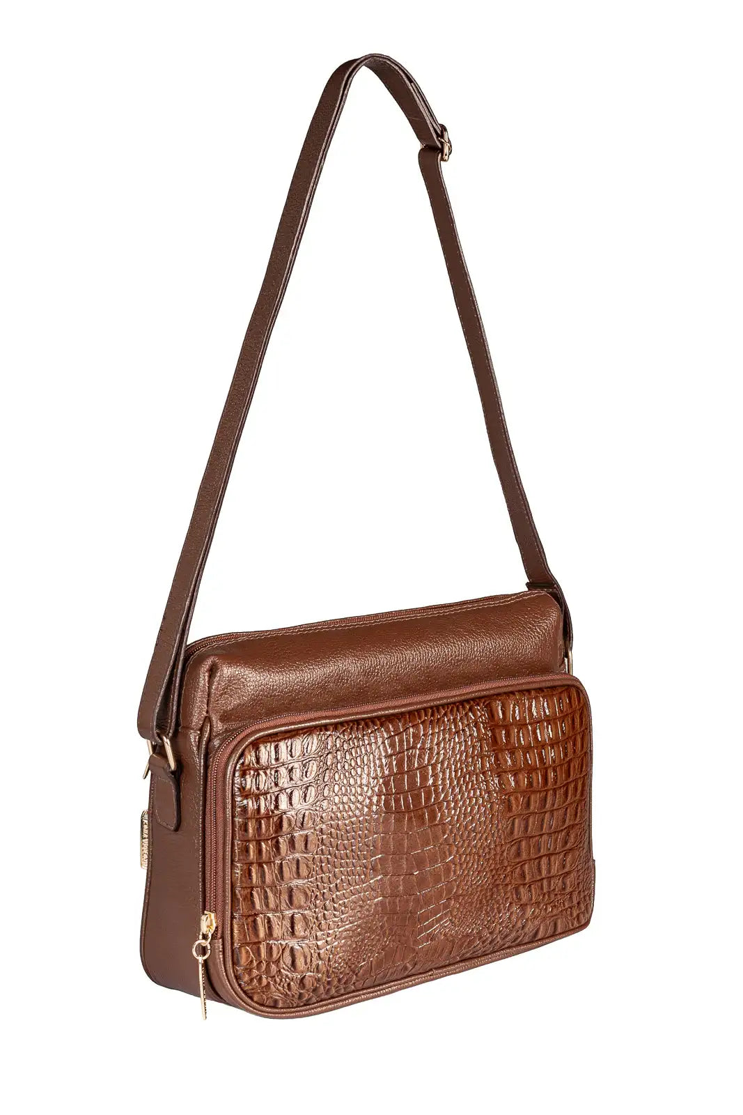 Bolsa de couro croco tiracolo Anita - Enluaze