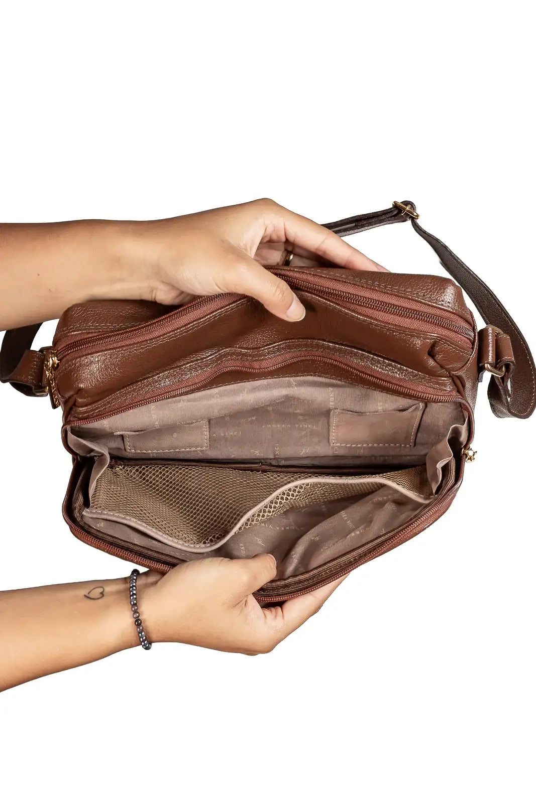 Bolsa de couro croco tiracolo Anita - Enluaze