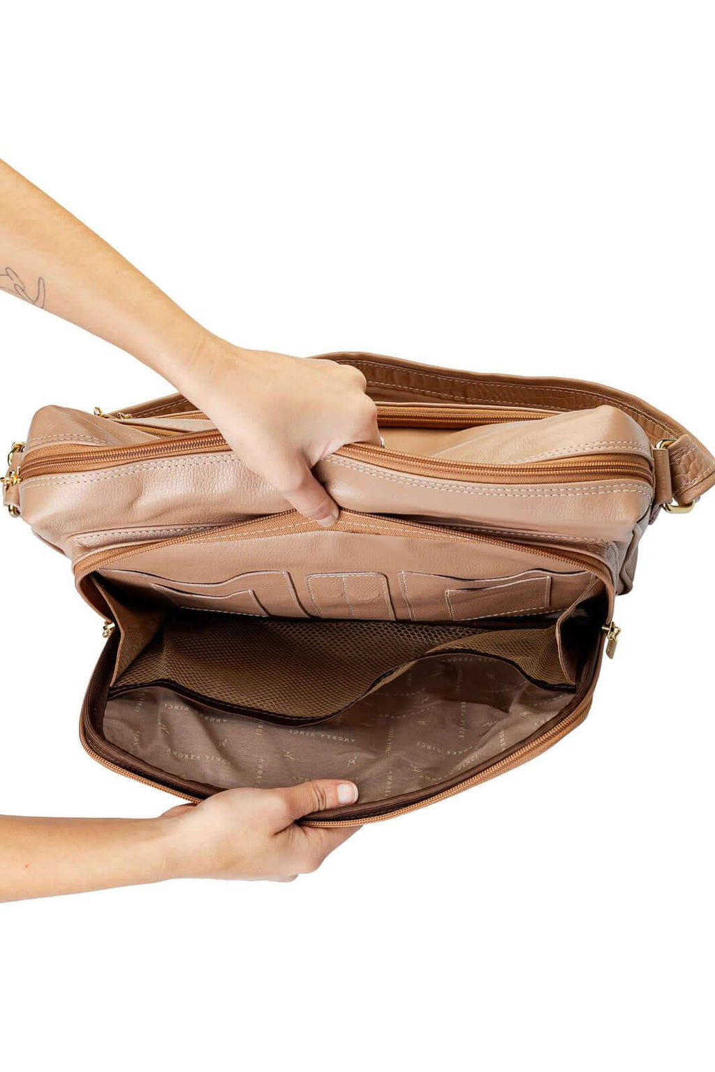 Pasta de couro croco tiracolo Cristina - Enluaze