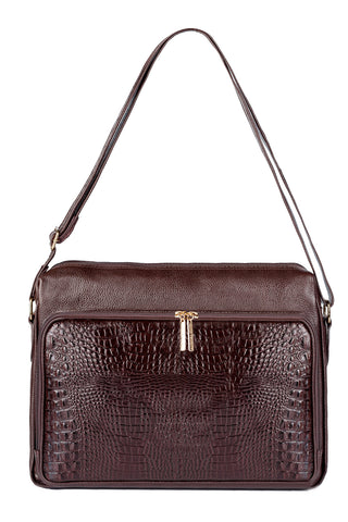 Pasta de couro croco tiracolo Cristina