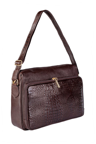 Pasta de couro croco tiracolo Cristina