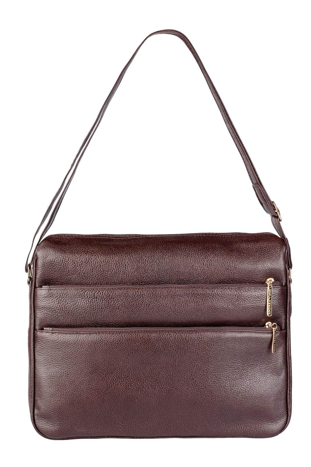 Pasta de couro croco tiracolo Cristina - Enluaze