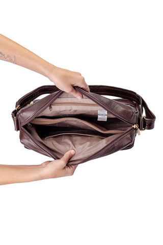 Pasta de couro croco tiracolo Cristina