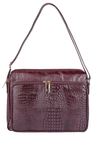 Pasta de couro croco tiracolo Cristina