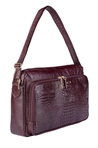 Pasta de couro croco tiracolo Cristina