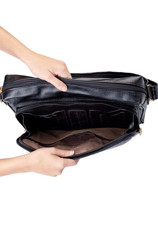 Pasta de couro croco tiracolo Cristina