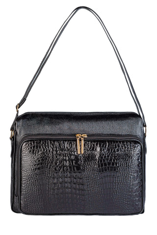 Pasta de couro croco tiracolo Cristina